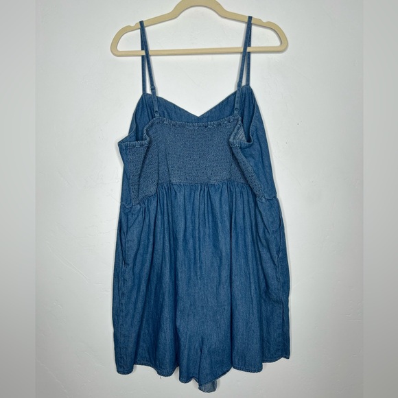 Old Navy Chambray Denim Romper Size XXL Cotton Spring Summer Festival Playsuit - Picture 2 of 11